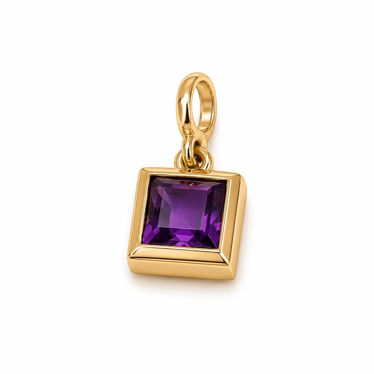 Amethyst Square Charms