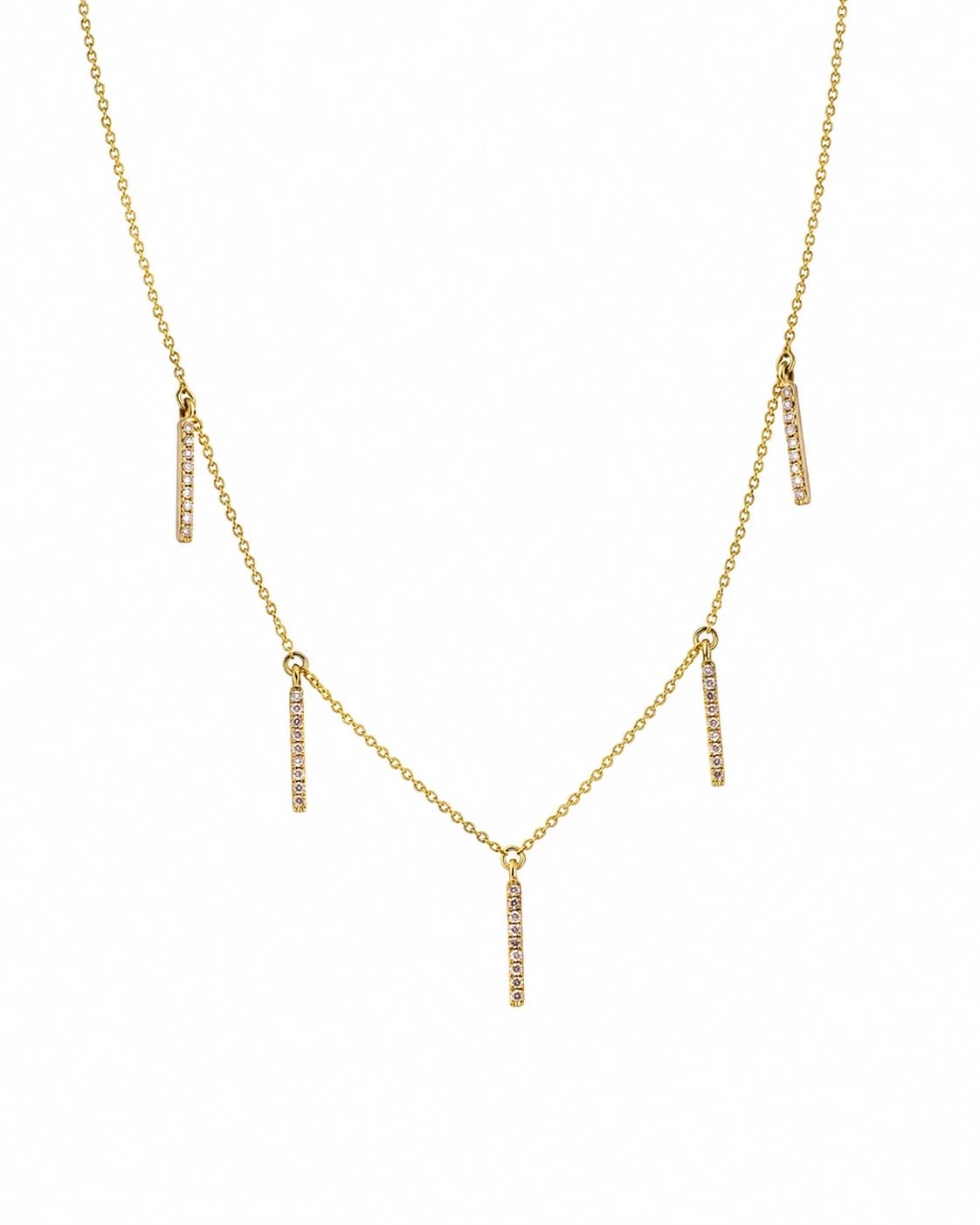 Diamond Bar Drop Necklace