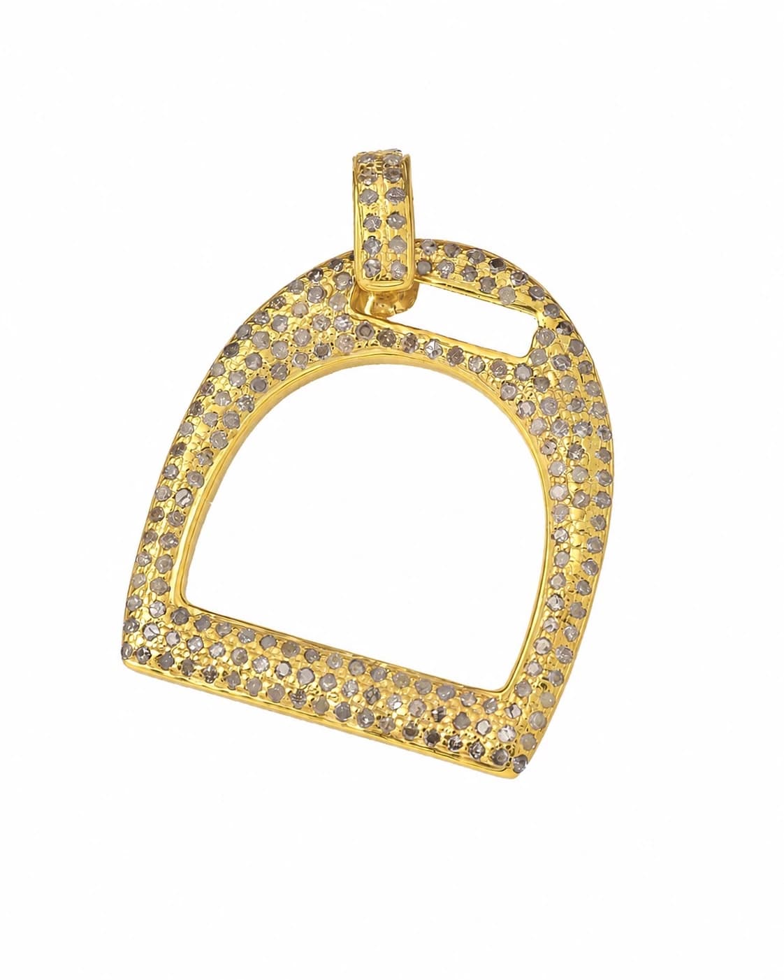 Silver Diamond Pavé Horse Bit Pendant