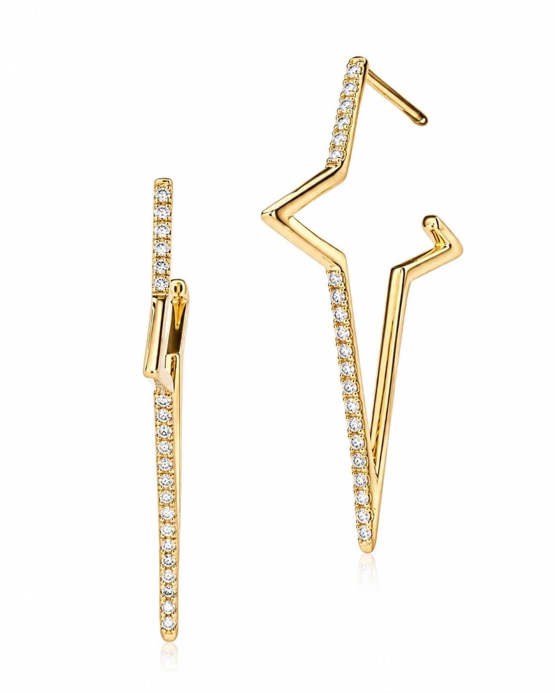Diamond Celestial Zigzag Earrings