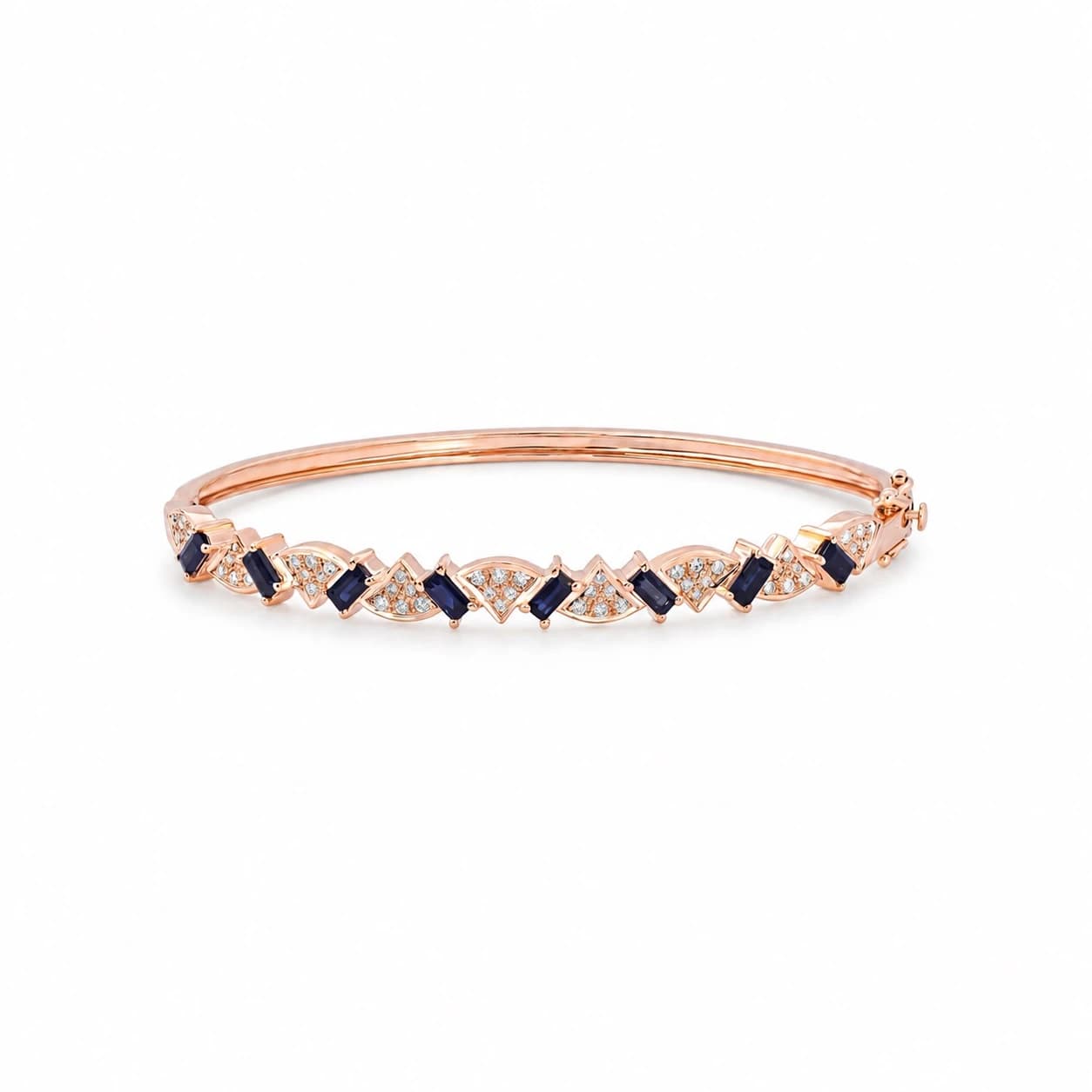 Diamond & Sapphire Rose Gold Bracelet
