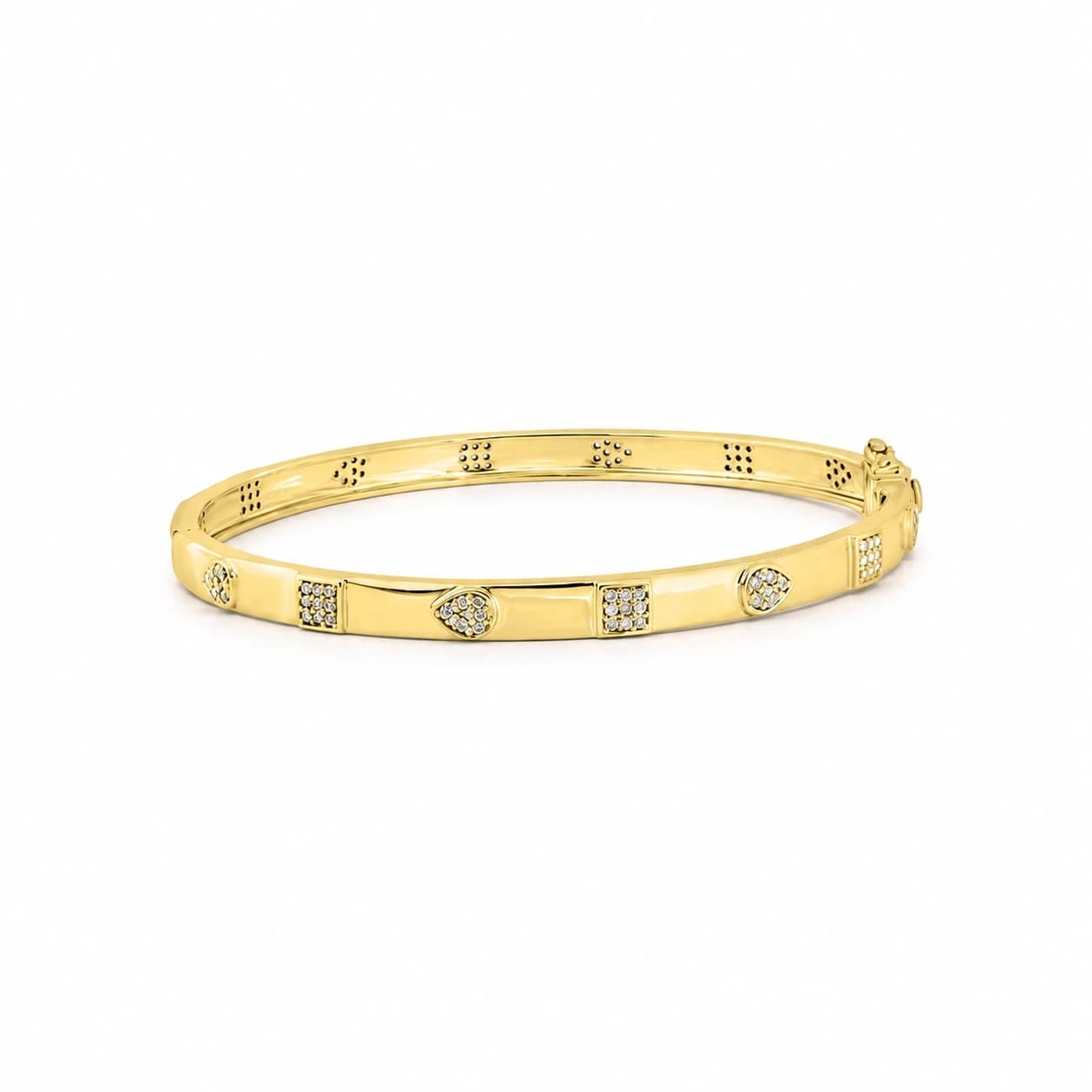 Diamond Mosaic Gold Bracelet