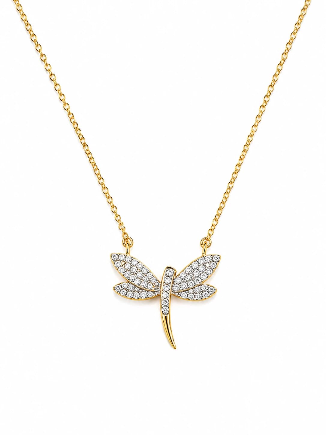 Diamond Dragonfly Necklace