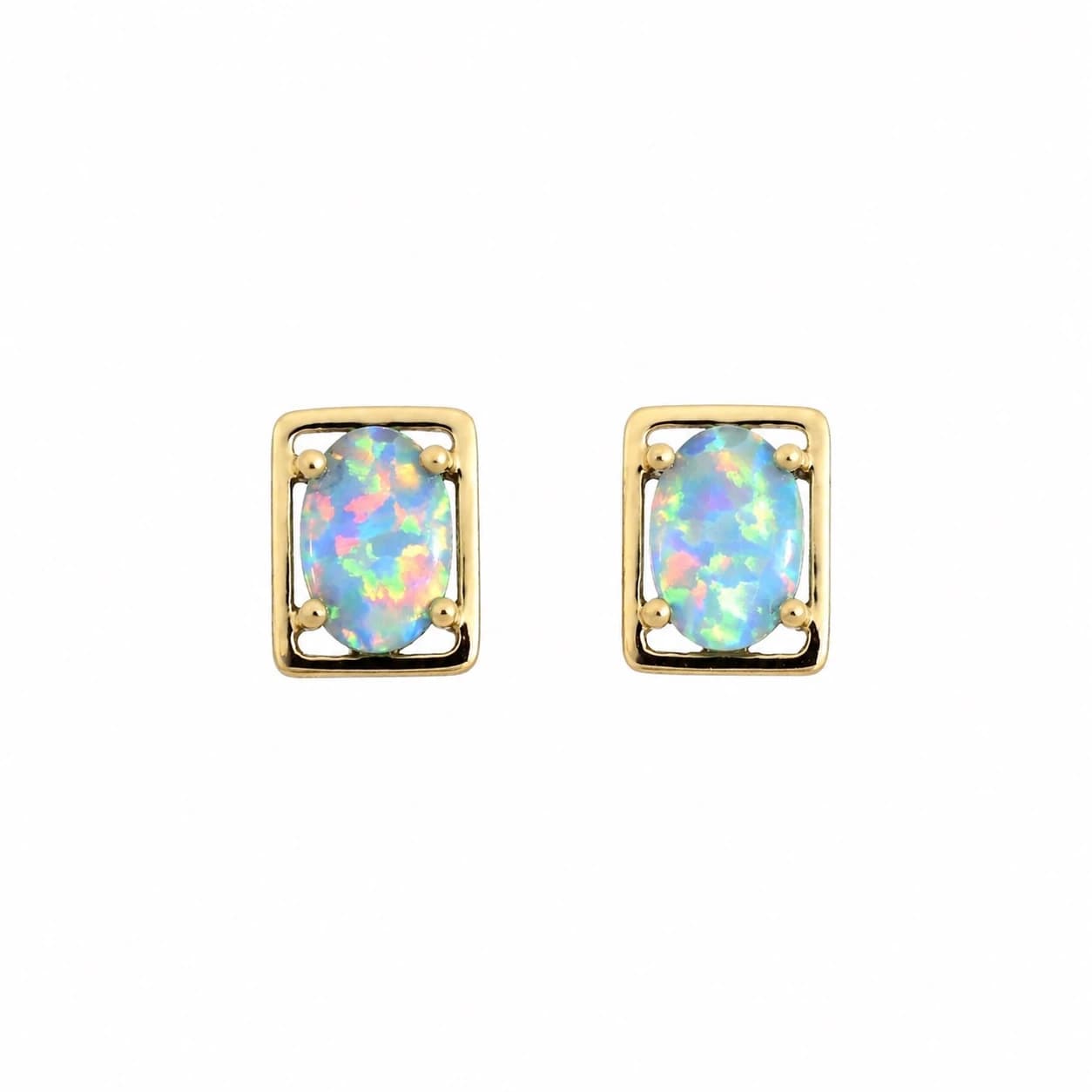 Ethiopian Opal Prism Studs