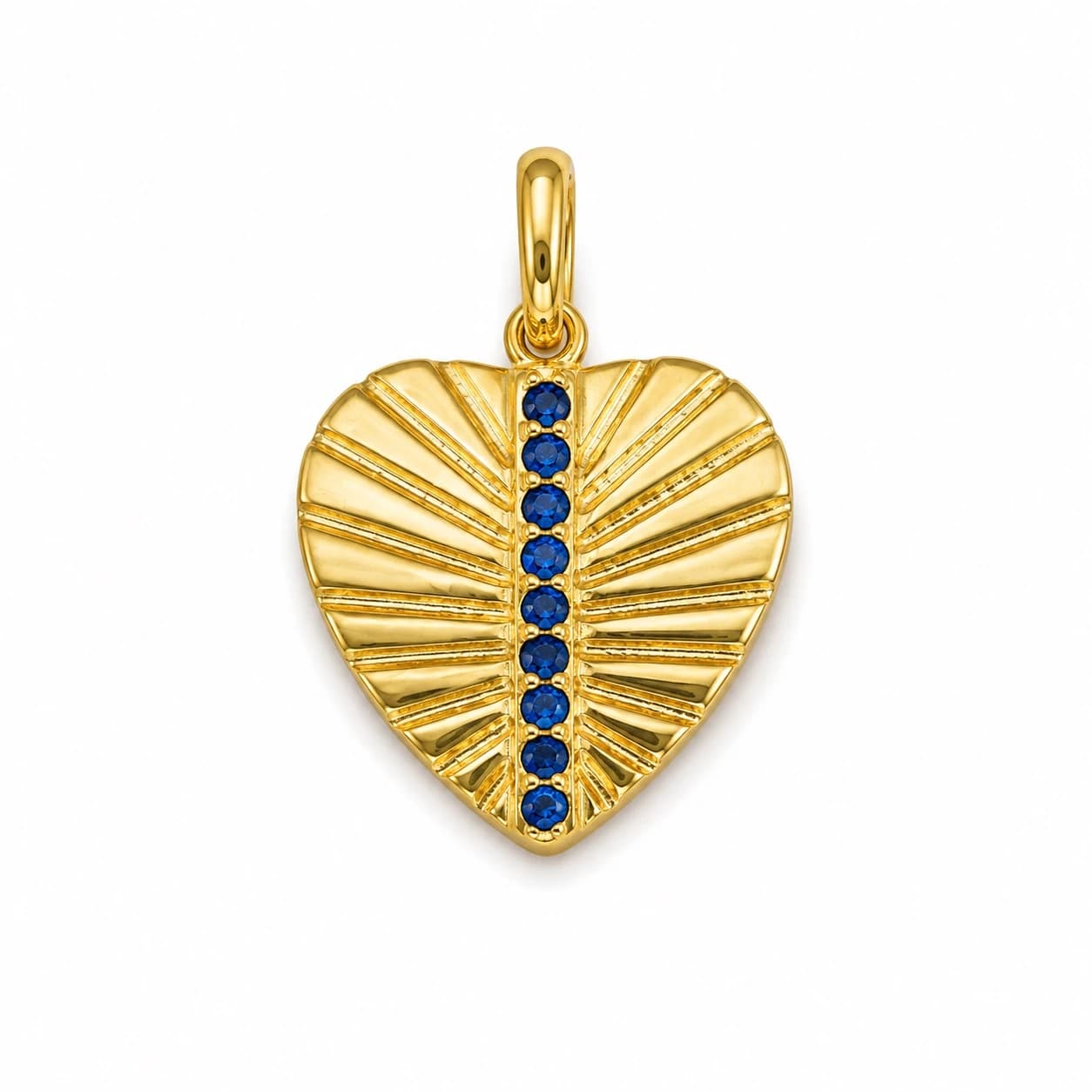 Sapphire Heartline Pendant