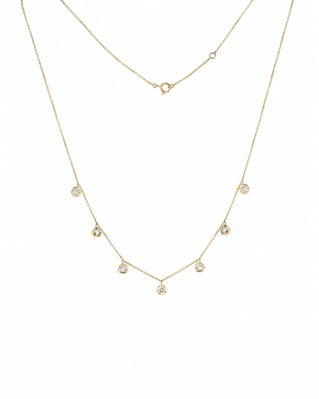 Diamond Cascade Chain Necklace
