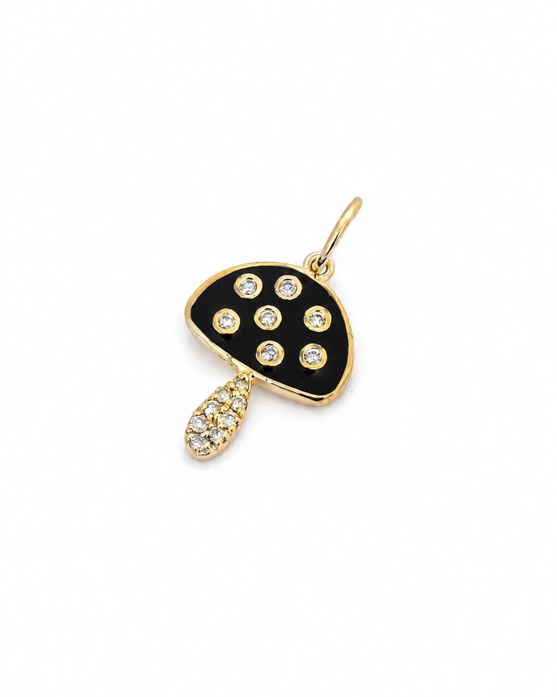 Diamond Mushroom Enamel Pendant