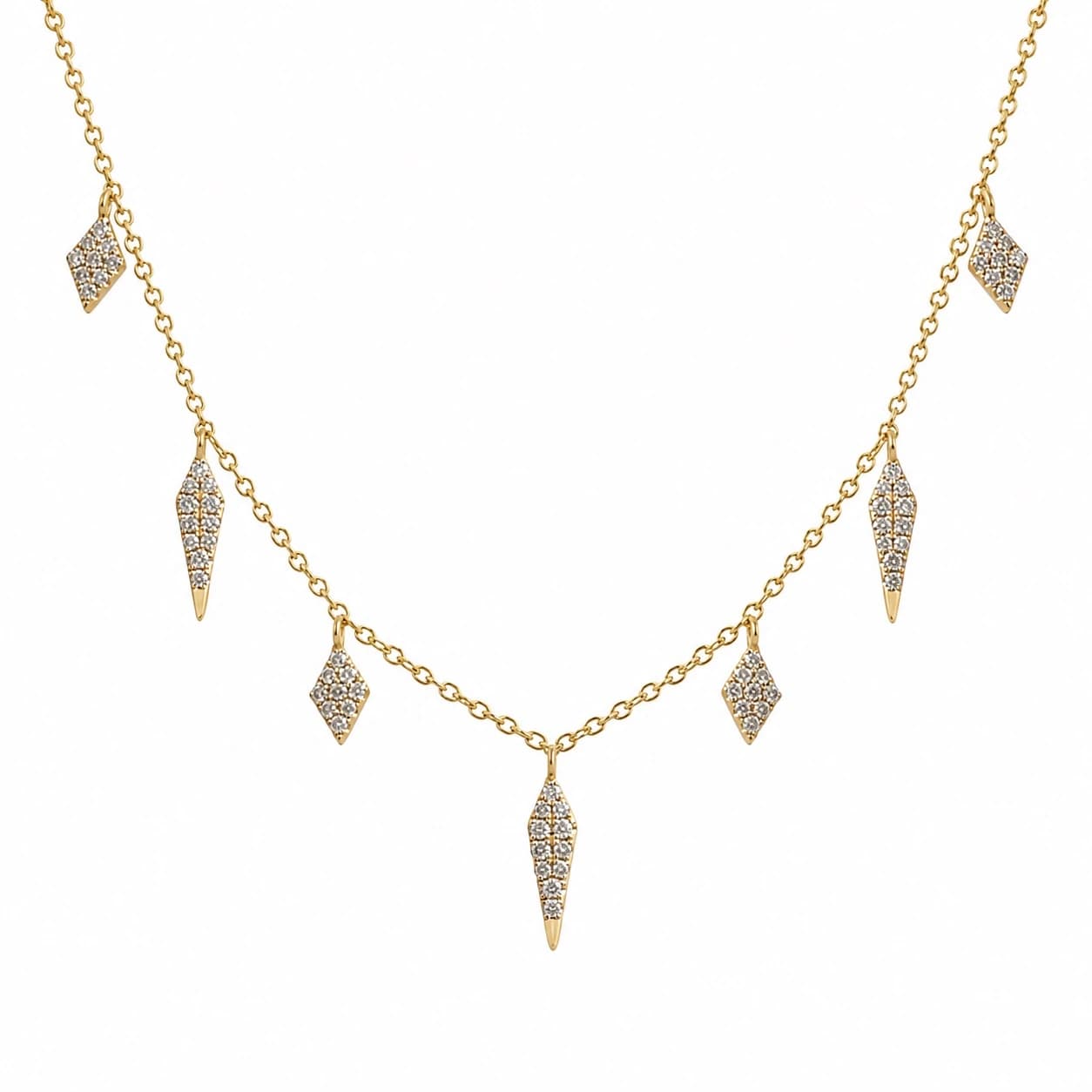 Diamond Gold Drop Necklace