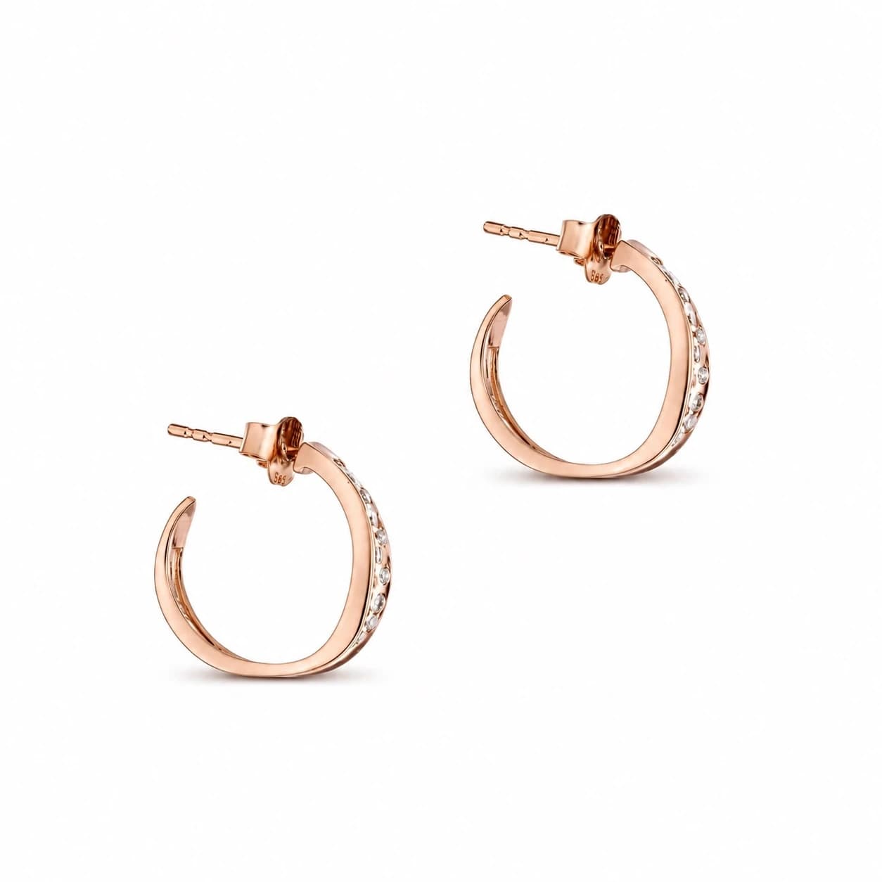 Diamond Pavé Hoop Earrings