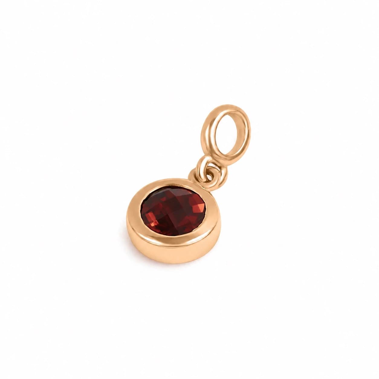 Garnet Gold Bezel Pendant