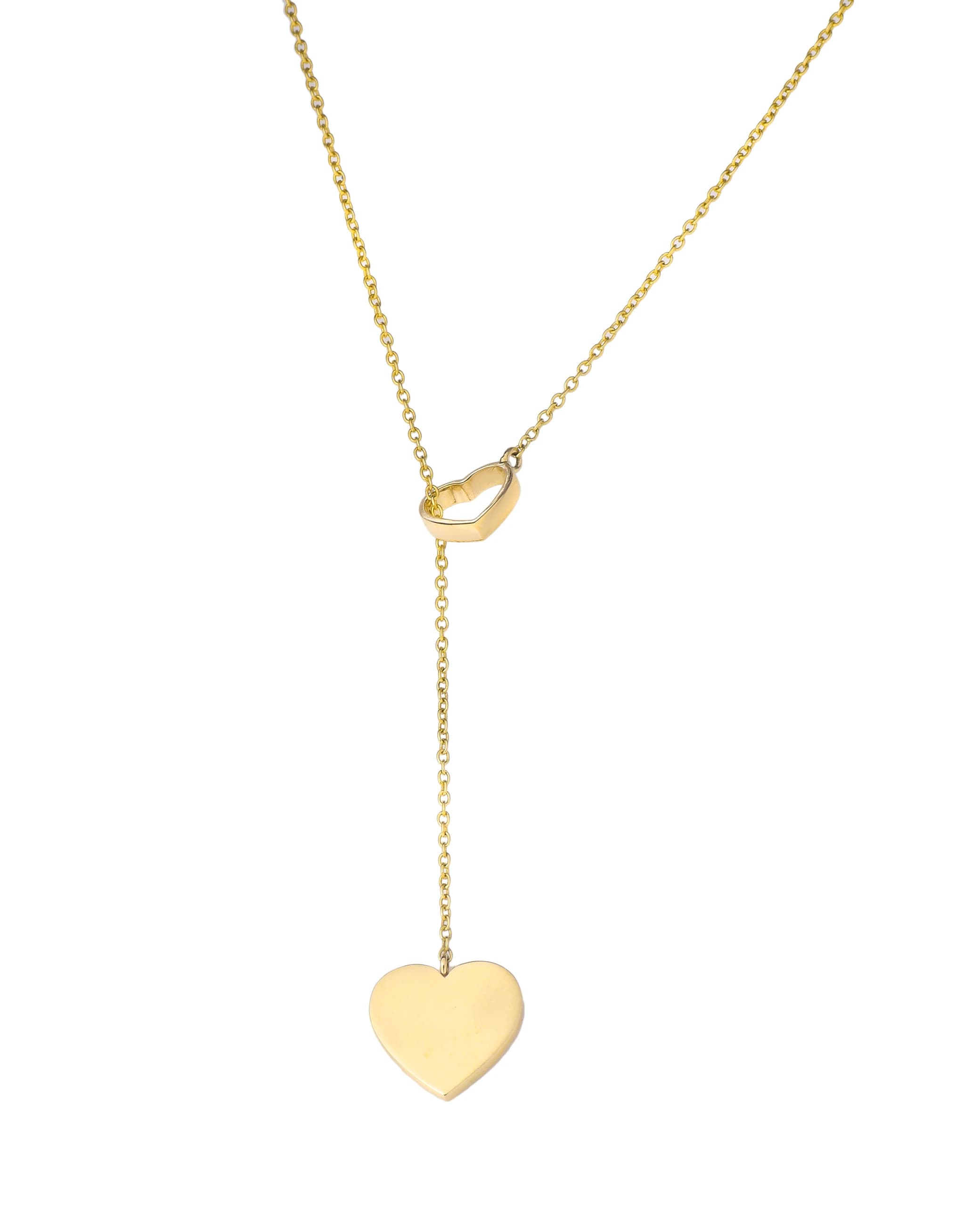 Gold Heart Link Necklace