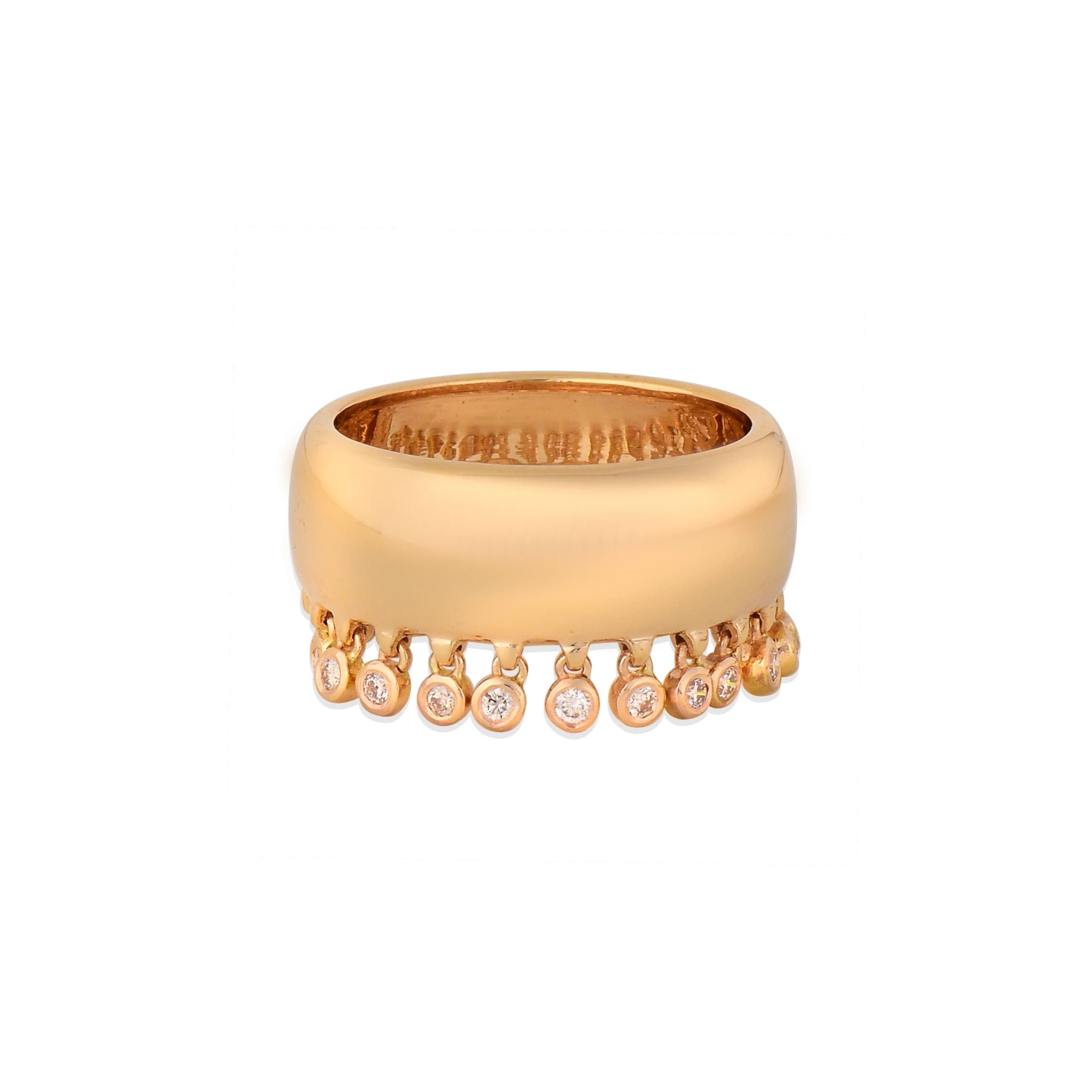 Diamond Dangle Gold Ring