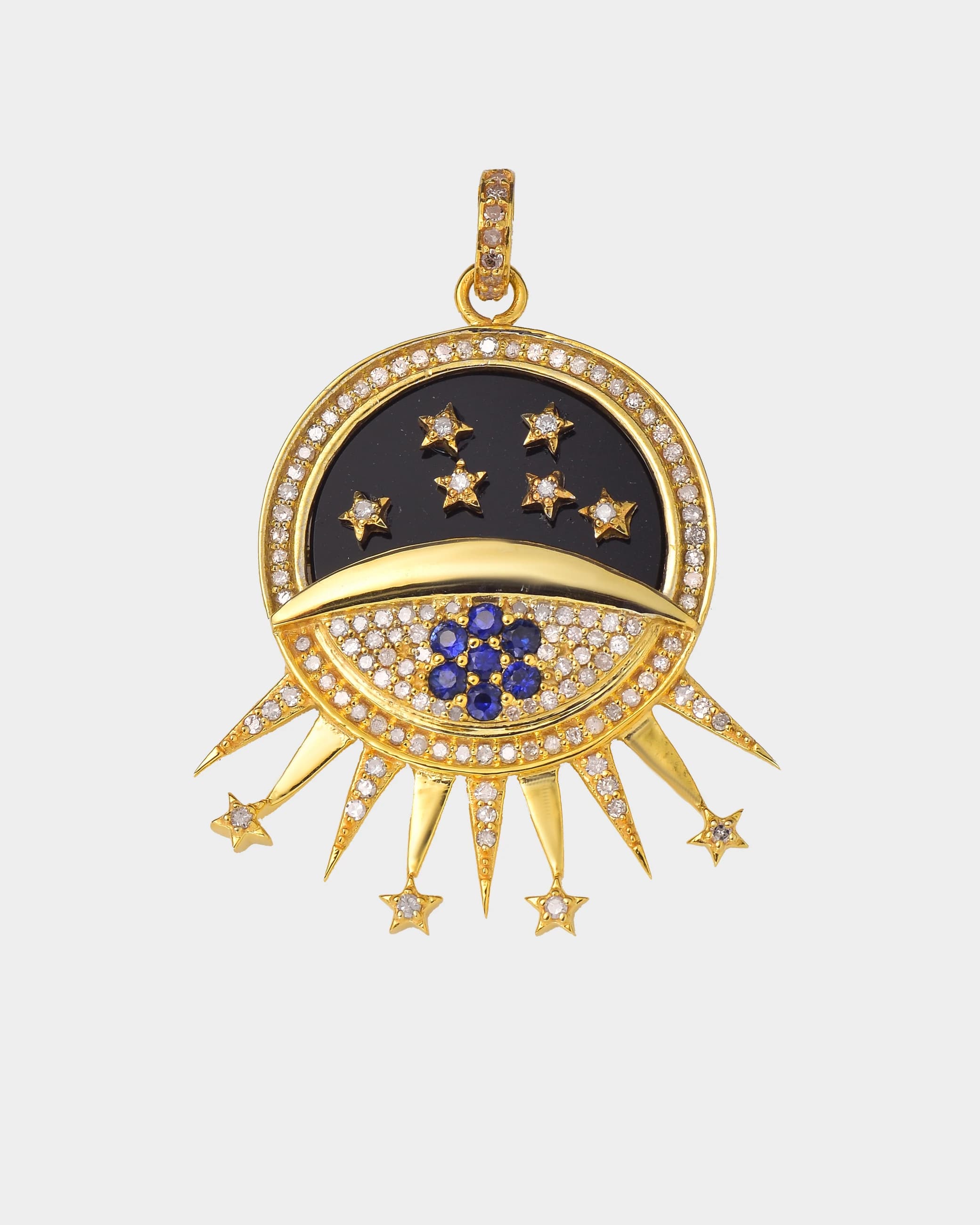 Diamond & Celestial Onyx Eye Pendant
