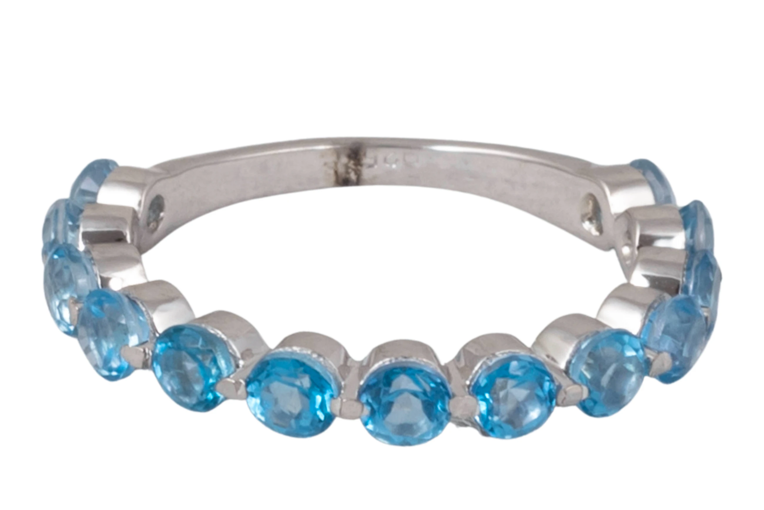 Blue Topaz Blossom Ring