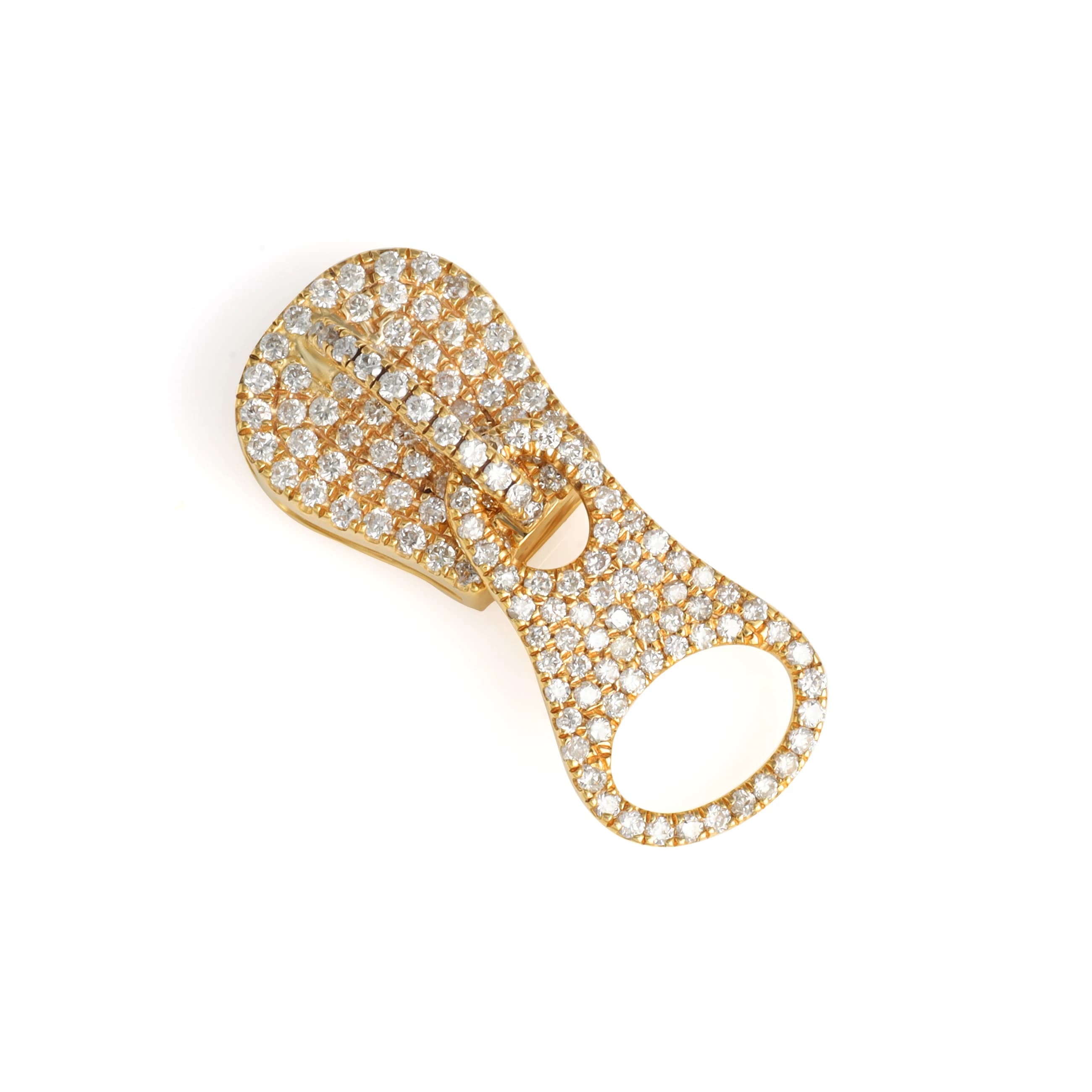 Diamond Zip Spark Gold Pendant