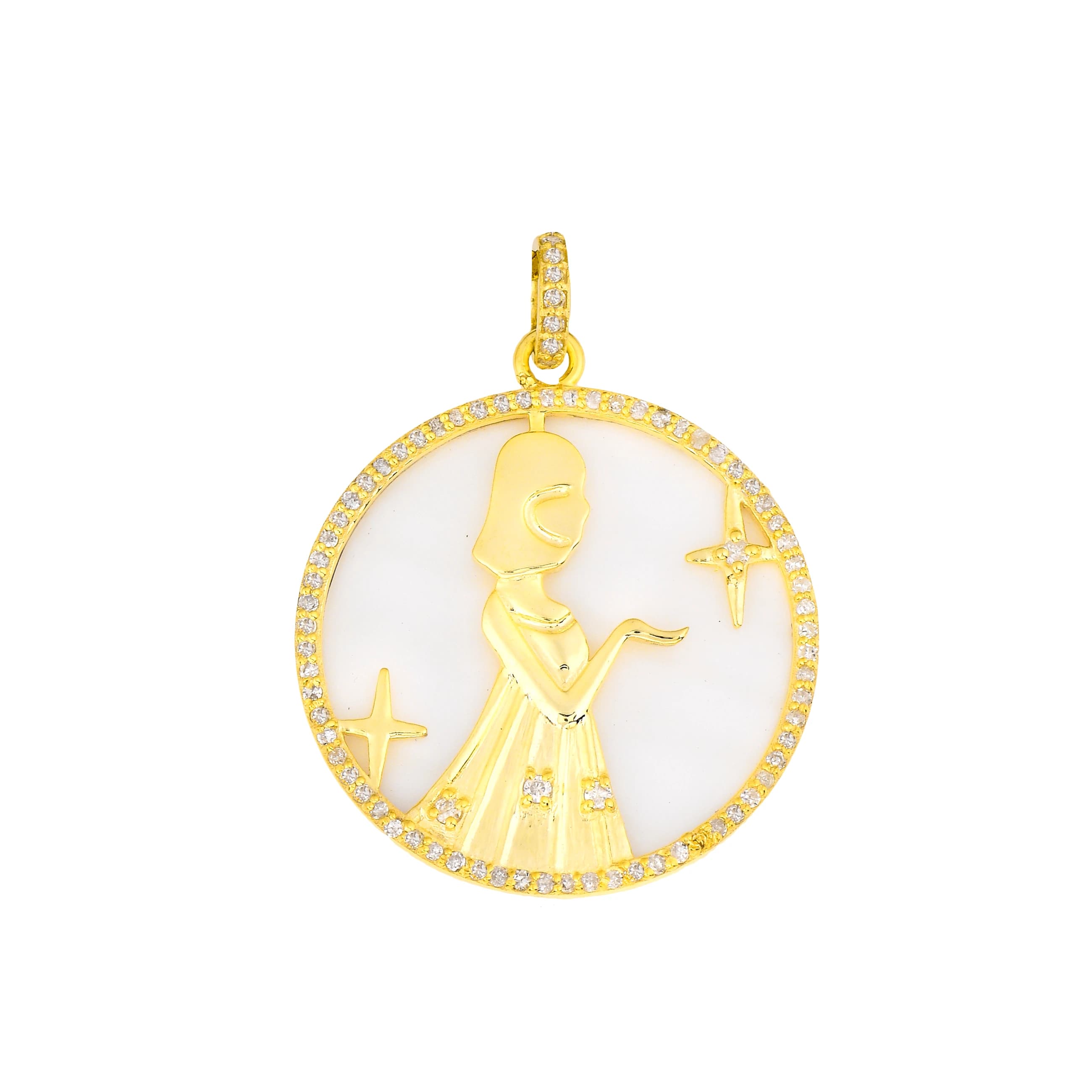Celestial Virgo MOP Pendant