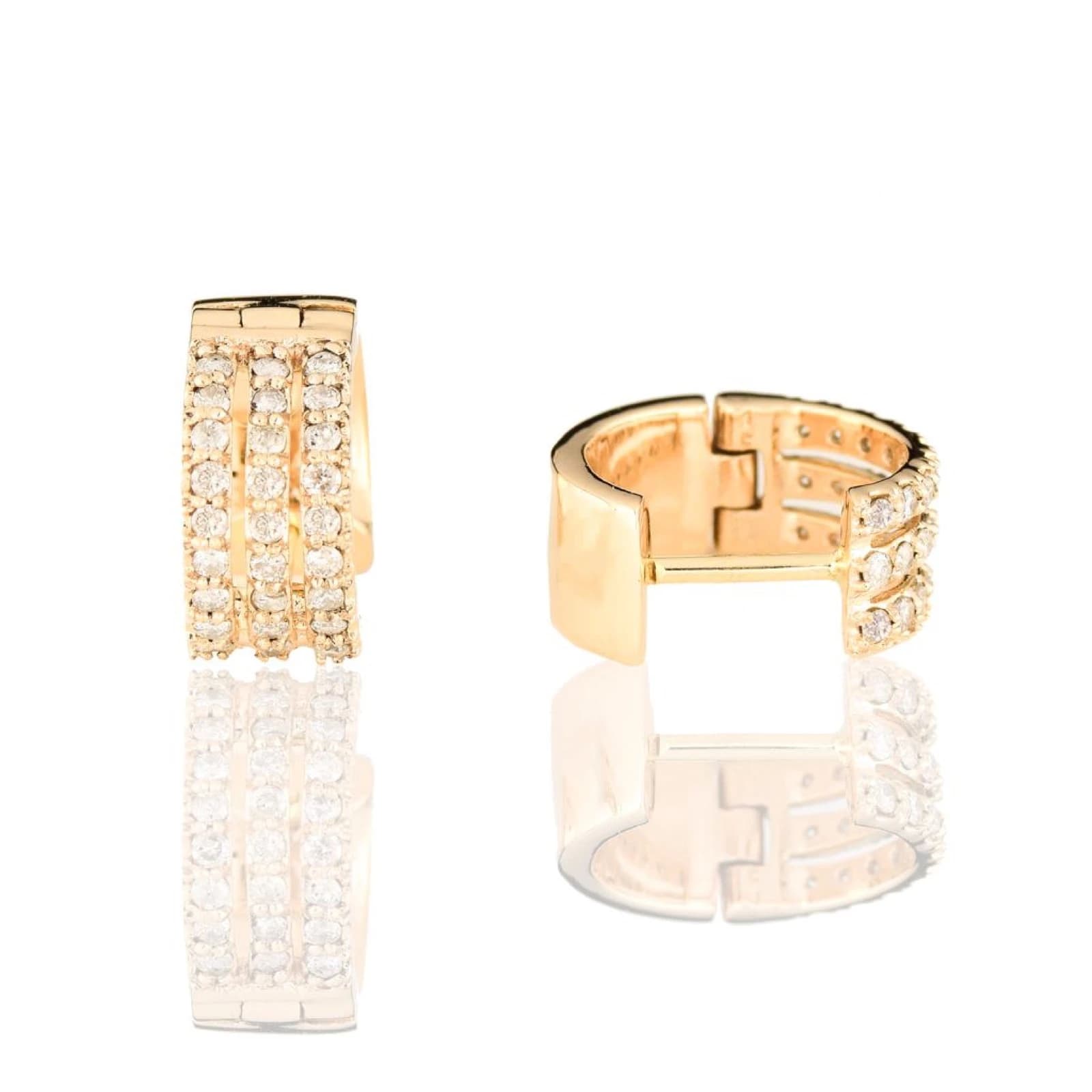 Wide Pavé Cocktail Band — 18K Yellow Gold with diamonds