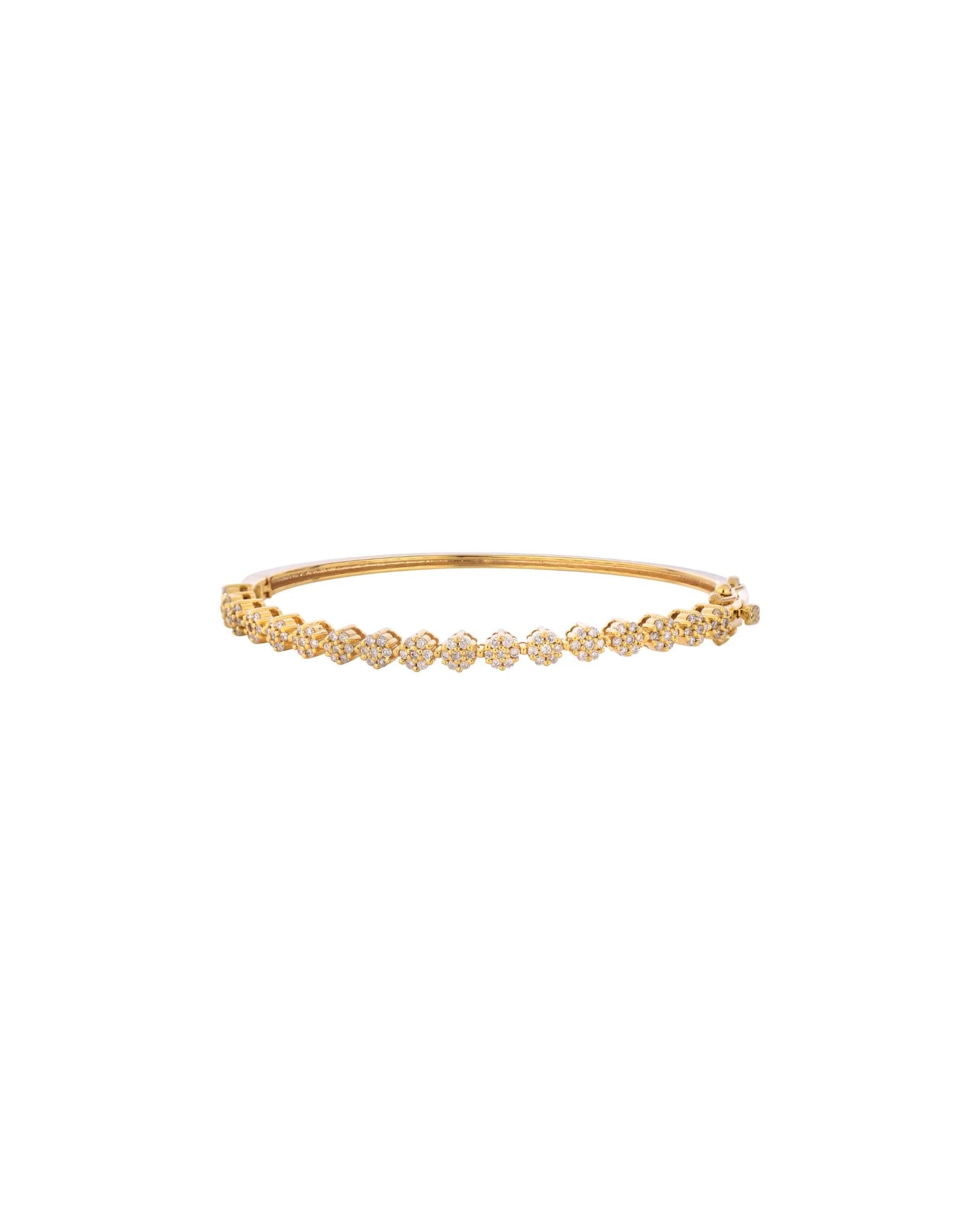 Diamond Floral Gold Bangle